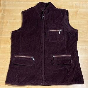 Eddie Bauer Quilted corduroy vest